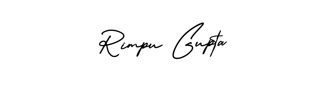 Design your own signature with our free online signature maker. With this signature software, you can create a handwritten (AmerikaSignatureDemo-Regular) signature for name Rimpu Gupta. Rimpu Gupta signature style 3 images and pictures png