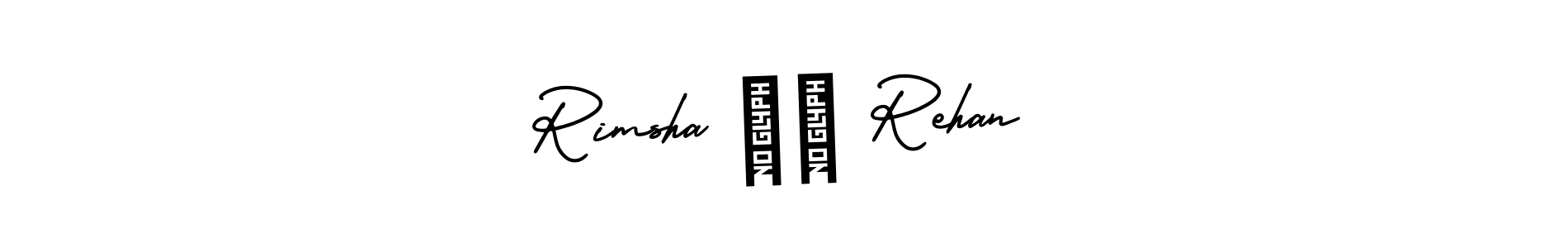 Similarly AmerikaSignatureDemo-Regular is the best handwritten signature design. Signature creator online .You can use it as an online autograph creator for name Rimsha ❤️ Rehan. Rimsha ❤️ Rehan signature style 3 images and pictures png