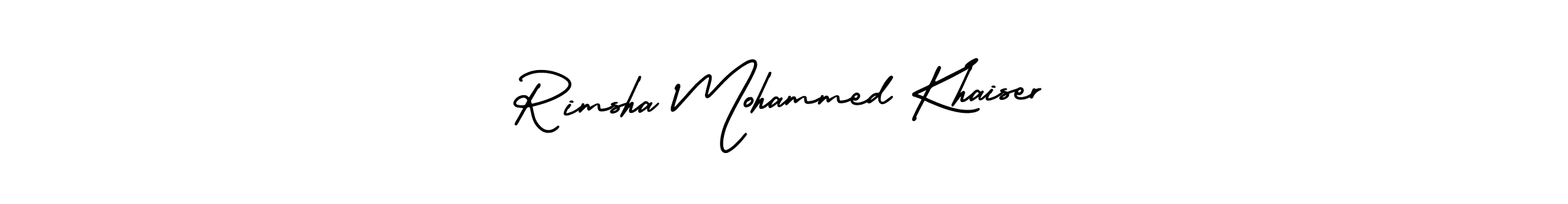 Design your own signature with our free online signature maker. With this signature software, you can create a handwritten (AmerikaSignatureDemo-Regular) signature for name Rimsha Mohammed Khaiser. Rimsha Mohammed Khaiser signature style 3 images and pictures png