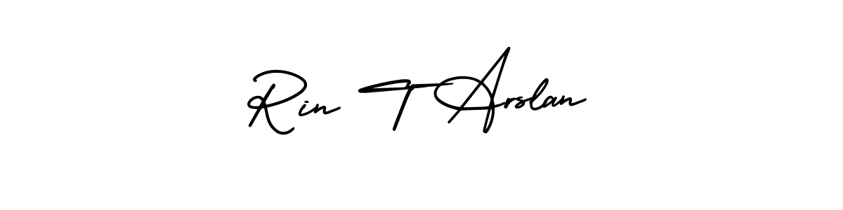 Similarly AmerikaSignatureDemo-Regular is the best handwritten signature design. Signature creator online .You can use it as an online autograph creator for name Rin T Arslan. Rin T Arslan signature style 3 images and pictures png