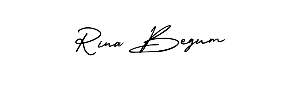 Use a signature maker to create a handwritten signature online. With this signature software, you can design (AmerikaSignatureDemo-Regular) your own signature for name Rina Begum. Rina Begum signature style 3 images and pictures png