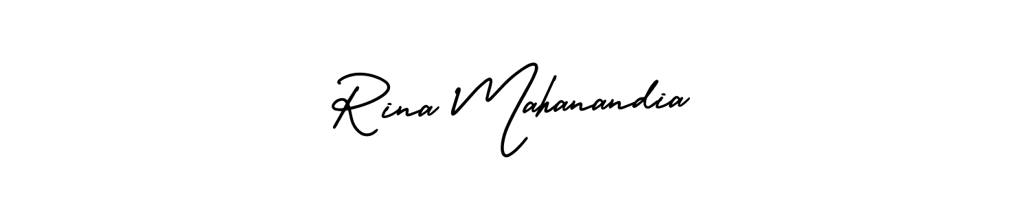 It looks lik you need a new signature style for name Rina Mahanandia. Design unique handwritten (AmerikaSignatureDemo-Regular) signature with our free signature maker in just a few clicks. Rina Mahanandia signature style 3 images and pictures png