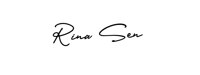 Similarly AmerikaSignatureDemo-Regular is the best handwritten signature design. Signature creator online .You can use it as an online autograph creator for name Rina Sen. Rina Sen signature style 3 images and pictures png