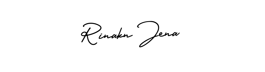 How to make Rinakn Jena name signature. Use AmerikaSignatureDemo-Regular style for creating short signs online. This is the latest handwritten sign. Rinakn Jena signature style 3 images and pictures png