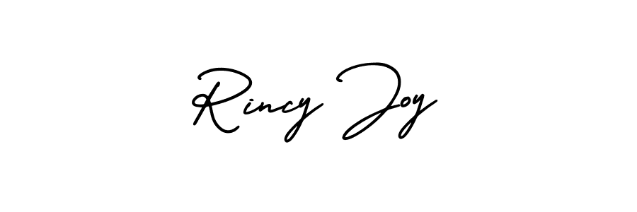 Also we have Rincy Joy name is the best signature style. Create professional handwritten signature collection using AmerikaSignatureDemo-Regular autograph style. Rincy Joy signature style 3 images and pictures png