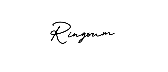 It looks lik you need a new signature style for name Ringsum. Design unique handwritten (AmerikaSignatureDemo-Regular) signature with our free signature maker in just a few clicks. Ringsum signature style 3 images and pictures png