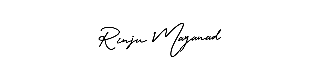 Design your own signature with our free online signature maker. With this signature software, you can create a handwritten (AmerikaSignatureDemo-Regular) signature for name Rinju Mayanad. Rinju Mayanad signature style 3 images and pictures png