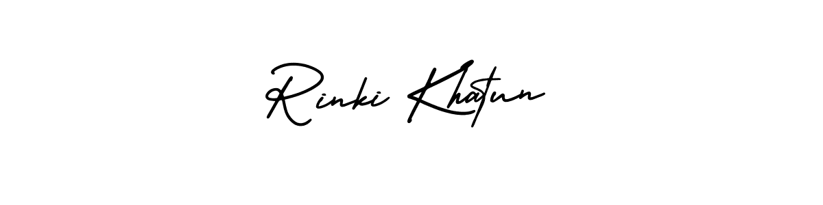 Make a beautiful signature design for name Rinki Khatun. With this signature (AmerikaSignatureDemo-Regular) style, you can create a handwritten signature for free. Rinki Khatun signature style 3 images and pictures png