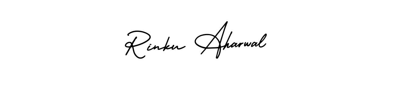 Create a beautiful signature design for name Rinku Aharwal. With this signature (AmerikaSignatureDemo-Regular) fonts, you can make a handwritten signature for free. Rinku Aharwal signature style 3 images and pictures png