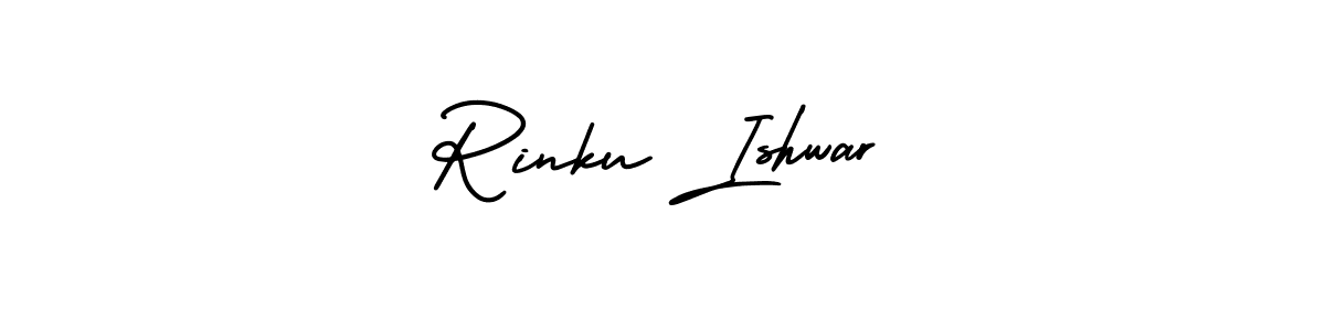 AmerikaSignatureDemo-Regular is a professional signature style that is perfect for those who want to add a touch of class to their signature. It is also a great choice for those who want to make their signature more unique. Get Rinku Ishwar name to fancy signature for free. Rinku Ishwar signature style 3 images and pictures png