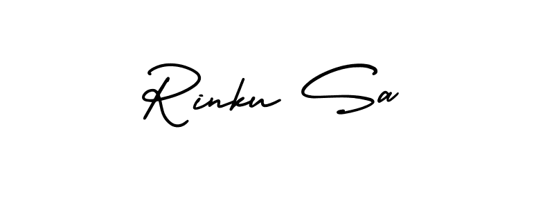 AmerikaSignatureDemo-Regular is a professional signature style that is perfect for those who want to add a touch of class to their signature. It is also a great choice for those who want to make their signature more unique. Get Rinku Sa name to fancy signature for free. Rinku Sa signature style 3 images and pictures png