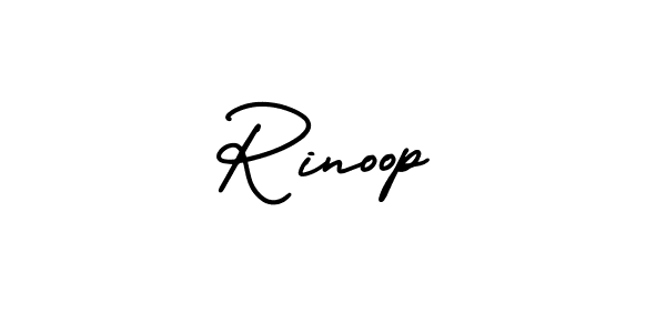 Make a beautiful signature design for name Rinoop. With this signature (AmerikaSignatureDemo-Regular) style, you can create a handwritten signature for free. Rinoop signature style 3 images and pictures png