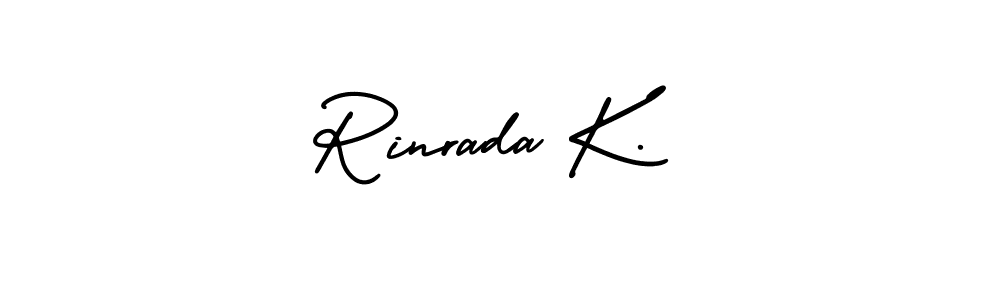 How to make Rinrada K. signature? AmerikaSignatureDemo-Regular is a professional autograph style. Create handwritten signature for Rinrada K. name. Rinrada K. signature style 3 images and pictures png