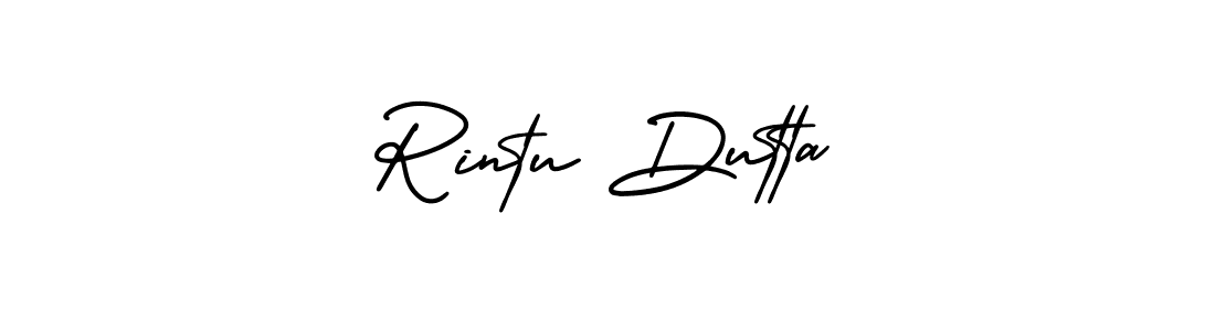 How to make Rintu Dutta name signature. Use AmerikaSignatureDemo-Regular style for creating short signs online. This is the latest handwritten sign. Rintu Dutta signature style 3 images and pictures png