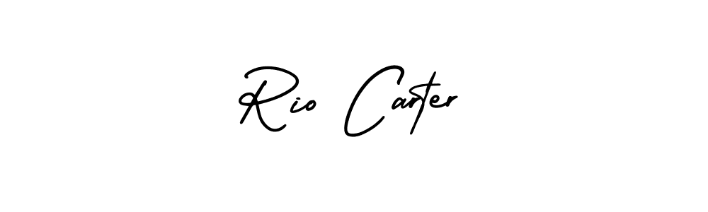It looks lik you need a new signature style for name Rio Carter. Design unique handwritten (AmerikaSignatureDemo-Regular) signature with our free signature maker in just a few clicks. Rio Carter signature style 3 images and pictures png