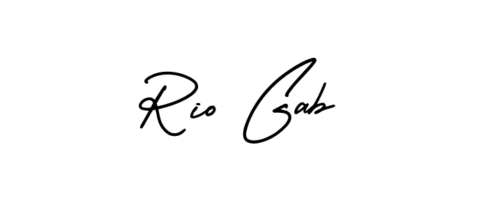 Create a beautiful signature design for name Rio Gab. With this signature (AmerikaSignatureDemo-Regular) fonts, you can make a handwritten signature for free. Rio Gab signature style 3 images and pictures png