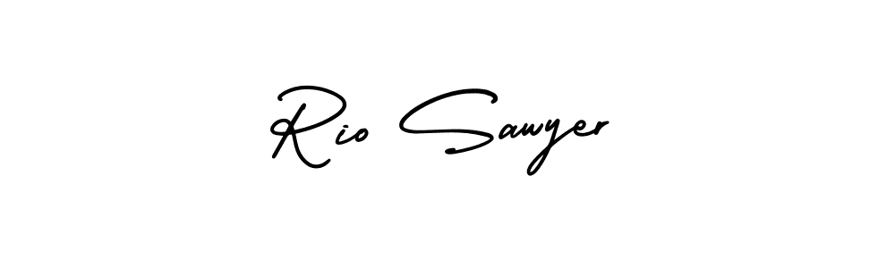 It looks lik you need a new signature style for name Rio Sawyer. Design unique handwritten (AmerikaSignatureDemo-Regular) signature with our free signature maker in just a few clicks. Rio Sawyer signature style 3 images and pictures png