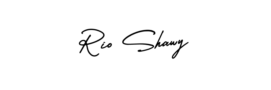 Also You can easily find your signature by using the search form. We will create Rio Shawy name handwritten signature images for you free of cost using AmerikaSignatureDemo-Regular sign style. Rio Shawy signature style 3 images and pictures png