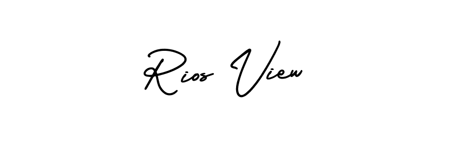 How to make Rios View signature? AmerikaSignatureDemo-Regular is a professional autograph style. Create handwritten signature for Rios View name. Rios View signature style 3 images and pictures png