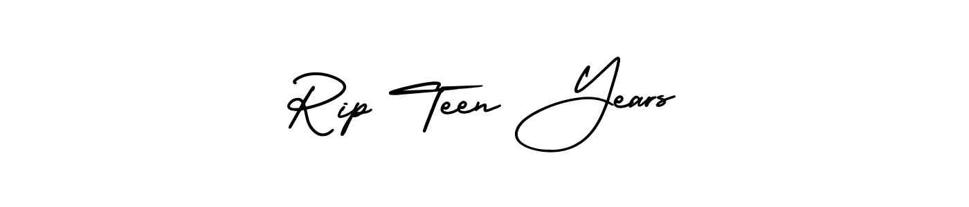 Use a signature maker to create a handwritten signature online. With this signature software, you can design (AmerikaSignatureDemo-Regular) your own signature for name Rip Teen Years. Rip Teen Years signature style 3 images and pictures png