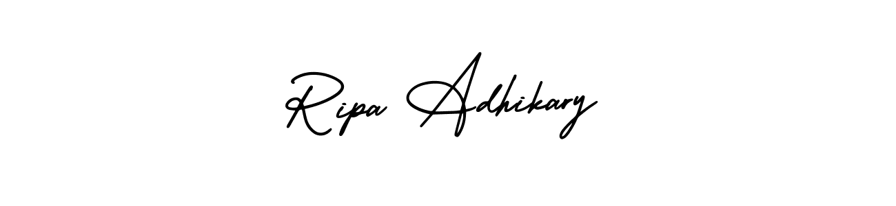 Also we have Ripa Adhikary name is the best signature style. Create professional handwritten signature collection using AmerikaSignatureDemo-Regular autograph style. Ripa Adhikary signature style 3 images and pictures png