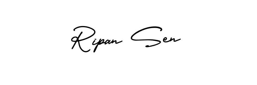How to make Ripan Sen signature? AmerikaSignatureDemo-Regular is a professional autograph style. Create handwritten signature for Ripan Sen name. Ripan Sen signature style 3 images and pictures png