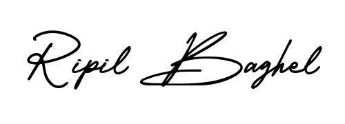 Give your name Ripil Baghel an exquisite flair with the AmerikaSignatureDemo-Regular script font. Ideal for contracts, resumes, and formal letterheads. Ripil Baghel signature style 3 images and pictures png
