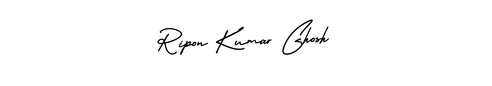 This is the best signature style for the Ripon Kumar Ghosh name. Also you like these signature font (AmerikaSignatureDemo-Regular). Mix name signature. Ripon Kumar Ghosh signature style 3 images and pictures png