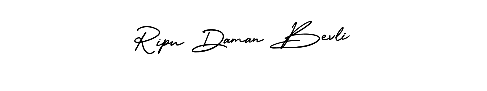 How to make Ripu Daman Bevli name signature. Use AmerikaSignatureDemo-Regular style for creating short signs online. This is the latest handwritten sign. Ripu Daman Bevli signature style 3 images and pictures png