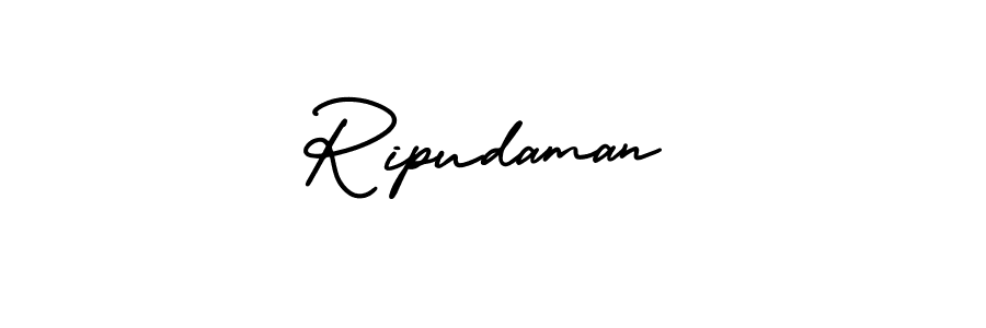 How to make Ripudaman name signature. Use AmerikaSignatureDemo-Regular style for creating short signs online. This is the latest handwritten sign. Ripudaman signature style 3 images and pictures png