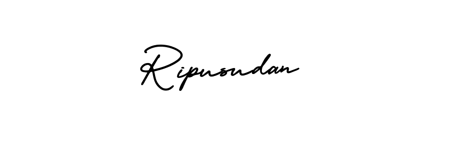Make a beautiful signature design for name Ripusudan. With this signature (AmerikaSignatureDemo-Regular) style, you can create a handwritten signature for free. Ripusudan signature style 3 images and pictures png