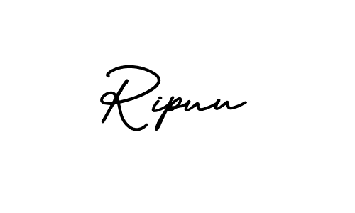 The best way (AmerikaSignatureDemo-Regular) to make a short signature is to pick only two or three words in your name. The name Ripuu include a total of six letters. For converting this name. Ripuu signature style 3 images and pictures png