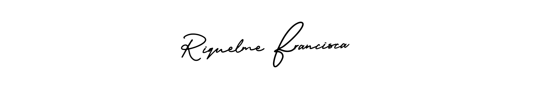 Use a signature maker to create a handwritten signature online. With this signature software, you can design (AmerikaSignatureDemo-Regular) your own signature for name Riquelme Francisca. Riquelme Francisca signature style 3 images and pictures png