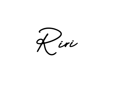 Design your own signature with our free online signature maker. With this signature software, you can create a handwritten (AmerikaSignatureDemo-Regular) signature for name Riri. Riri signature style 3 images and pictures png