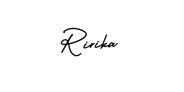 Ririka stylish signature style. Best Handwritten Sign (AmerikaSignatureDemo-Regular) for my name. Handwritten Signature Collection Ideas for my name Ririka. Ririka signature style 3 images and pictures png