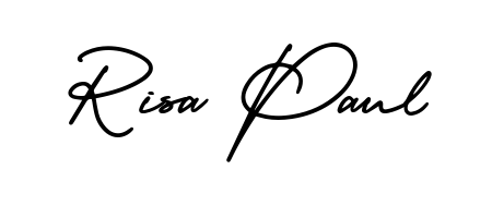 You should practise on your own different ways (AmerikaSignatureDemo-Regular) to write your name (Risa Paul) in signature. Don't let someone else do it for you. Risa Paul signature style 3 images and pictures png