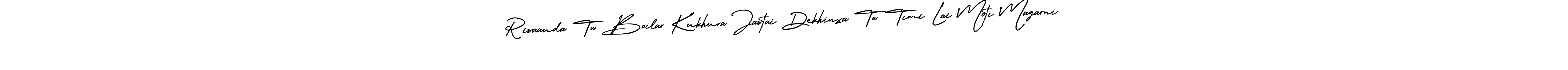 Create a beautiful signature design for name Risaauda Tw Boilar Kukhura Jastai Dekhinxa Tw Timi Lai Moti Magarni. With this signature (AmerikaSignatureDemo-Regular) fonts, you can make a handwritten signature for free. Risaauda Tw Boilar Kukhura Jastai Dekhinxa Tw Timi Lai Moti Magarni signature style 3 images and pictures png