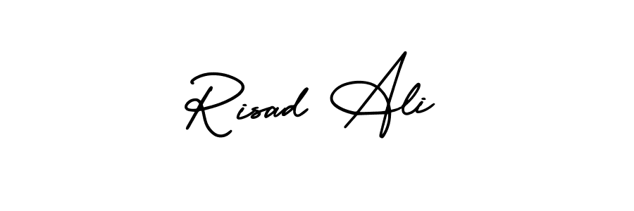 Risad Ali stylish signature style. Best Handwritten Sign (AmerikaSignatureDemo-Regular) for my name. Handwritten Signature Collection Ideas for my name Risad Ali. Risad Ali signature style 3 images and pictures png