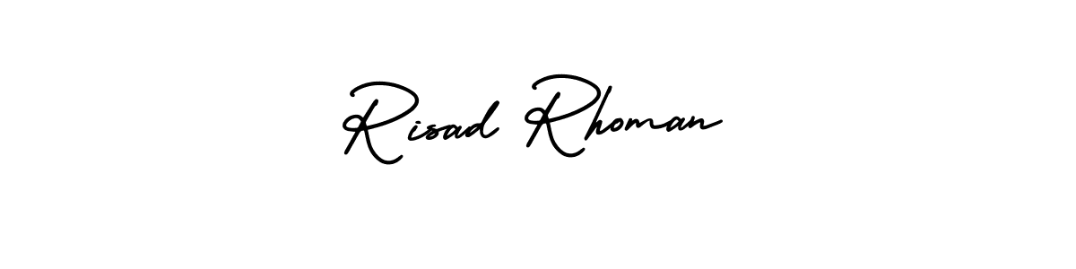 AmerikaSignatureDemo-Regular is a professional signature style that is perfect for those who want to add a touch of class to their signature. It is also a great choice for those who want to make their signature more unique. Get Risad Rhoman name to fancy signature for free. Risad Rhoman signature style 3 images and pictures png