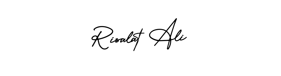 How to make Risalat Ali signature? AmerikaSignatureDemo-Regular is a professional autograph style. Create handwritten signature for Risalat Ali name. Risalat Ali signature style 3 images and pictures png