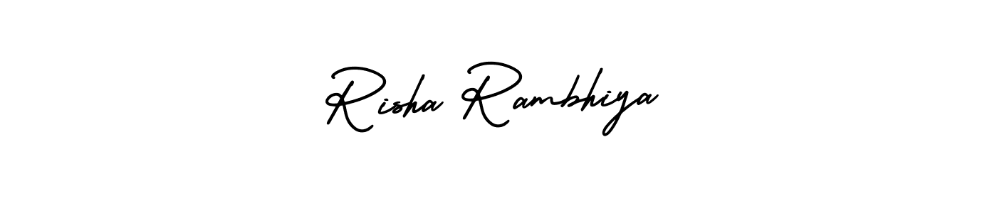 Best and Professional Signature Style for Risha Rambhiya. AmerikaSignatureDemo-Regular Best Signature Style Collection. Risha Rambhiya signature style 3 images and pictures png