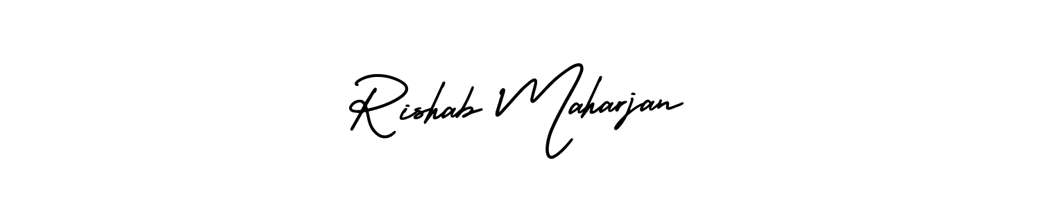 Design your own signature with our free online signature maker. With this signature software, you can create a handwritten (AmerikaSignatureDemo-Regular) signature for name Rishab Maharjan. Rishab Maharjan signature style 3 images and pictures png