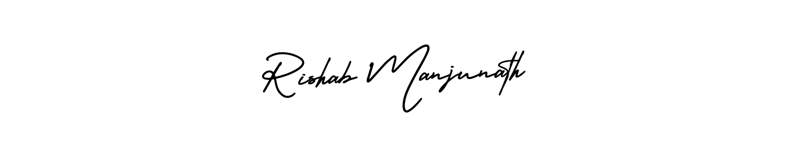 Rishab Manjunath stylish signature style. Best Handwritten Sign (AmerikaSignatureDemo-Regular) for my name. Handwritten Signature Collection Ideas for my name Rishab Manjunath. Rishab Manjunath signature style 3 images and pictures png