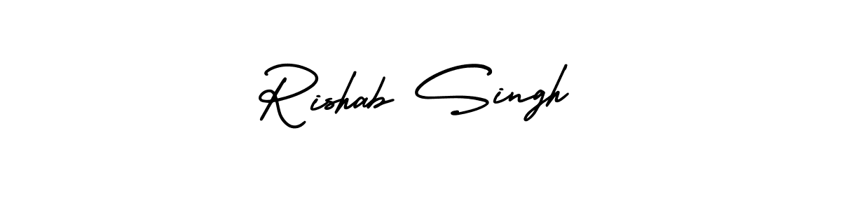 How to Draw Rishab Singh signature style? AmerikaSignatureDemo-Regular is a latest design signature styles for name Rishab Singh. Rishab Singh signature style 3 images and pictures png