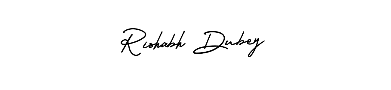 This is the best signature style for the Rishabh Dubey name. Also you like these signature font (AmerikaSignatureDemo-Regular). Mix name signature. Rishabh Dubey signature style 3 images and pictures png