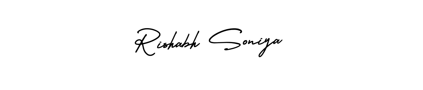 Design your own signature with our free online signature maker. With this signature software, you can create a handwritten (AmerikaSignatureDemo-Regular) signature for name Rishabh Soniya. Rishabh Soniya signature style 3 images and pictures png