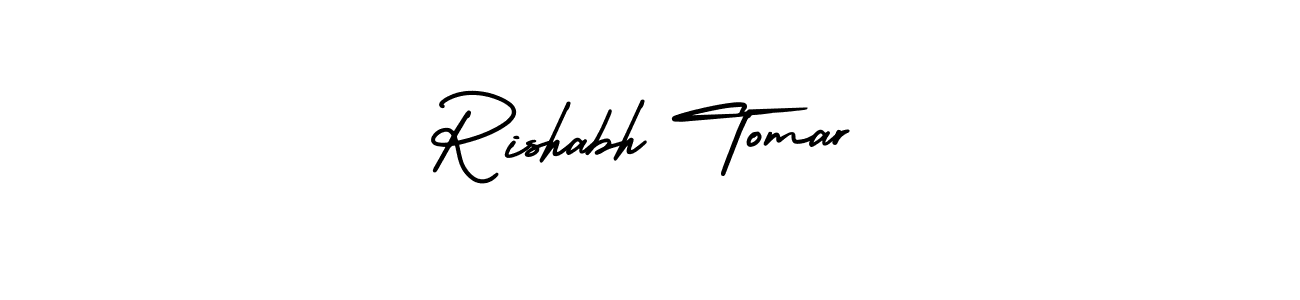 Rishabh Tomar stylish signature style. Best Handwritten Sign (AmerikaSignatureDemo-Regular) for my name. Handwritten Signature Collection Ideas for my name Rishabh Tomar. Rishabh Tomar signature style 3 images and pictures png