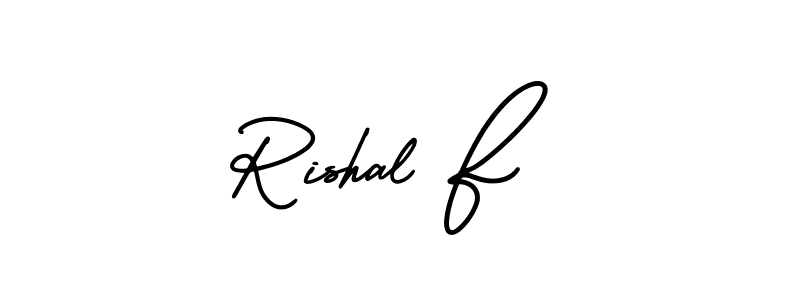 Also we have Rishal F name is the best signature style. Create professional handwritten signature collection using AmerikaSignatureDemo-Regular autograph style. Rishal F signature style 3 images and pictures png