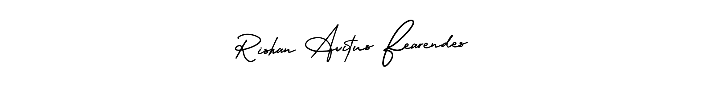 Also we have Rishan Avitus Fearendes name is the best signature style. Create professional handwritten signature collection using AmerikaSignatureDemo-Regular autograph style. Rishan Avitus Fearendes signature style 3 images and pictures png