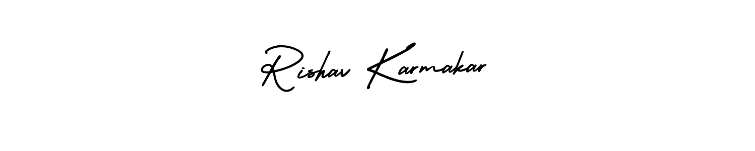 Also we have Rishav Karmakar name is the best signature style. Create professional handwritten signature collection using AmerikaSignatureDemo-Regular autograph style. Rishav Karmakar signature style 3 images and pictures png